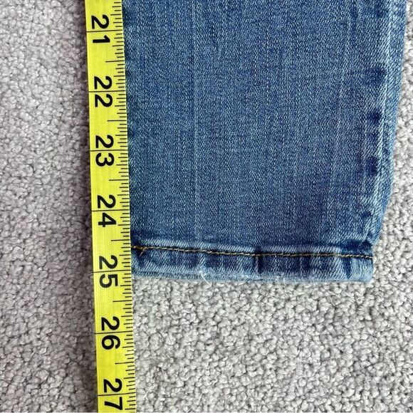 Abercrombie Jeans Women's 23X25 Blue Skinny Ankle High Rise Curve Love Distress - Picture 11 of 13